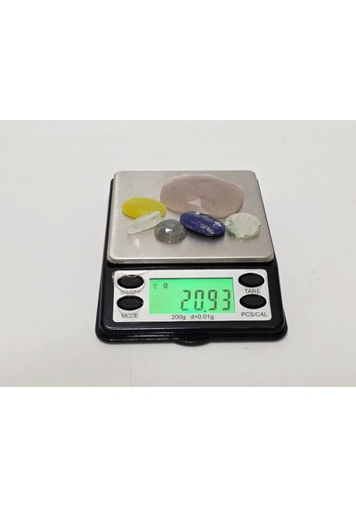 Kabaşon Kesim Kuvars Doğal Taş 20,9 Gram Lot 16 renkli