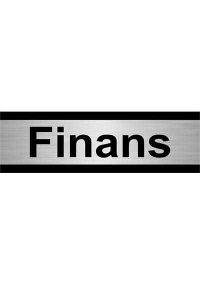 Finans 5x20cm Gümüş Renk Metal Yönlendirme Levhası