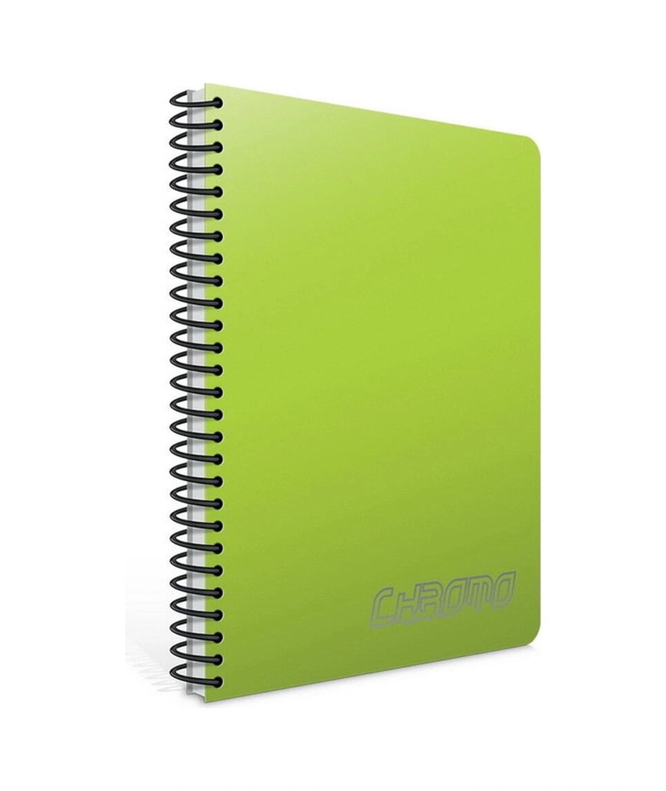 Chromo A5 80 Yaprak Plastik Kapak Spiralli Defter 1980 Çizgisiz Açık Yeşil