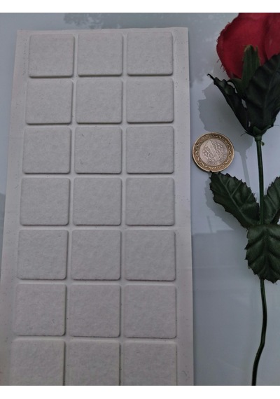 Keçe 90739 Hrd 4 Paket 30mm Beyaz Masa Sandalye Koltuk Baza Ayak Çizdirmez Yapışkanlı