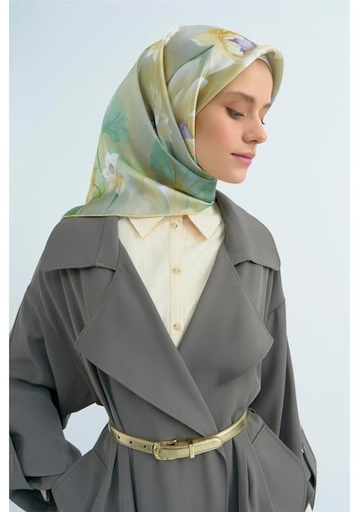 Armine İpek Eşarp 2026 Yaz - 9505-81 Açık Yeşil Sura