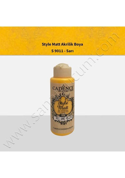 Cadence Style Matt Akrilik Boya 120 Ml. S9011 Sarı