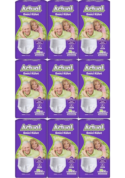 Actual Emici Külot Yetişkin Bezi Xl - Extra Large -büyük 270 Adet