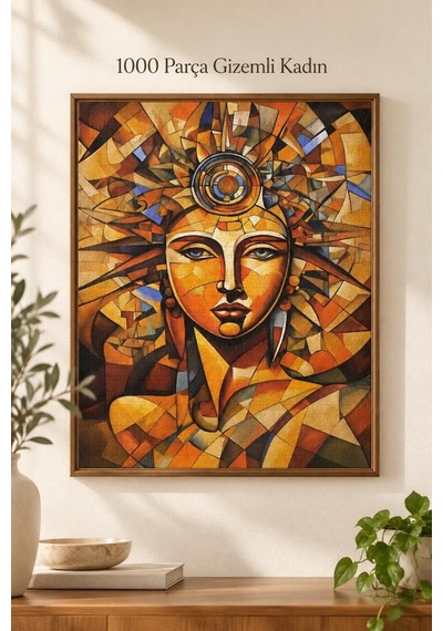 1000 Parça Gizemli Kadın Temalı Sanatsal 68 X 48 Cm Eğlenceli Yüksek Parça Kaliteli Puzzle