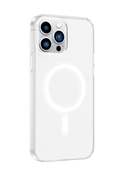 Maks Technology iPhone Uyumlu 13 Pro Max Kılıf Ic Çipli Mkst Wireless Şarj Özellikli Şeffaf in Kapak - Şeffaf