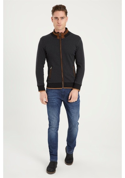 1021 Dewberry Erkek Sweatshırt-balıksırtı Antrasit Balıksırtı Antrasit