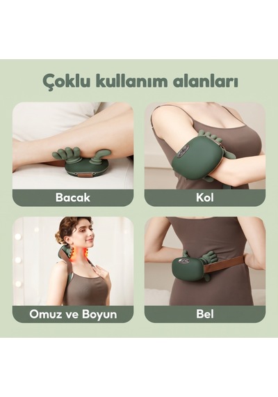 Zvnm Isıtıcılı Güçlü Masaj Aleti - El Hissiyatı - Şarjlı - 3 Farklı Hız Kademesi Zcv12