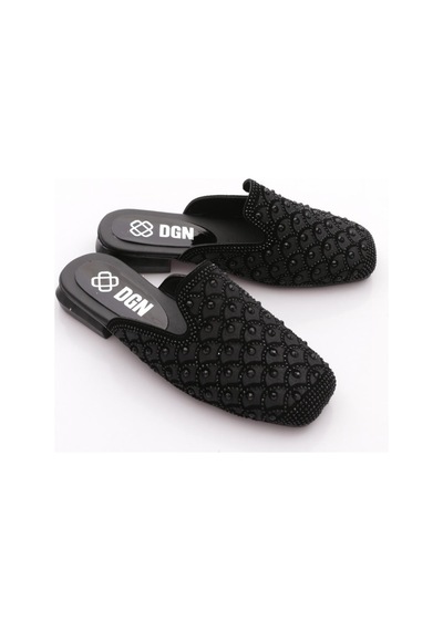 Dgn T0013 Kadın Terlik Siyah Siyah
