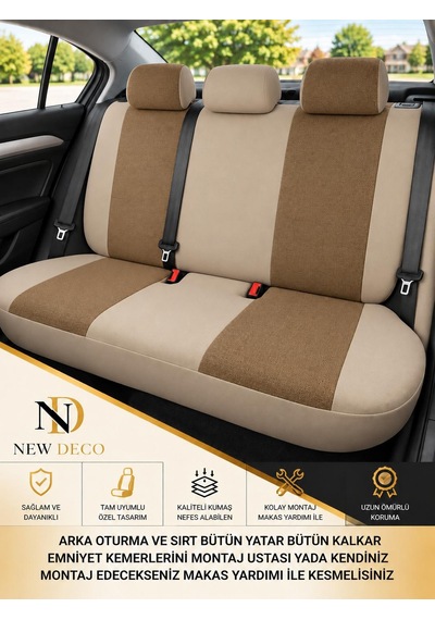 Isuzu D-max Uyumlu Oto Koltuk Kılıfı Tam Set Airbag Uyumlu 4 Mevsim Cotfit Serisi 27590554