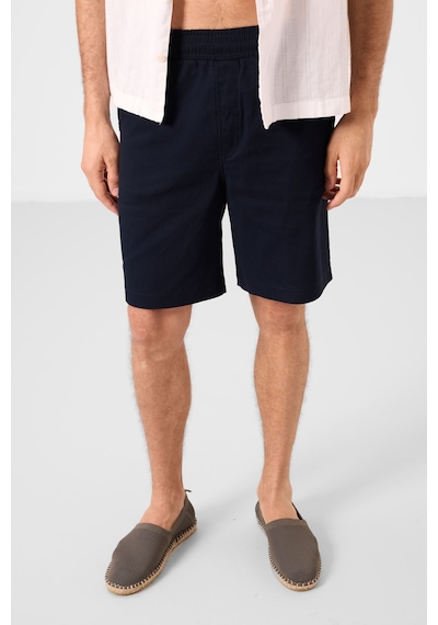 Tommylife Lacivert Standart Fit Dokuma Hafif Esnek Chino Erkek Şort - 81289 Lacivert