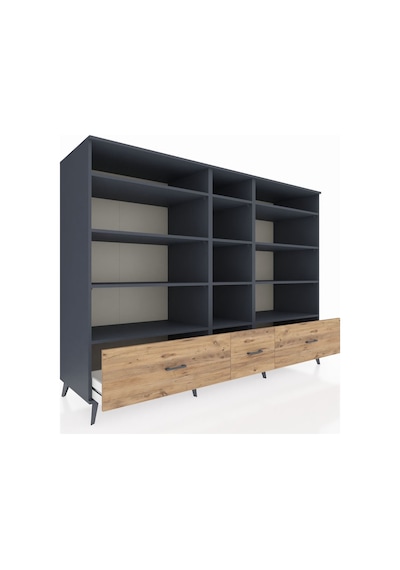 Kronos Dolap 12 Raflı 3 Çekmeceli 220x59x163 Antrasit-antrasit/ç Antrasit-antrasit/çam Kronos Dolap 12 Raflı 3 Çekmeceli 220x59x163 Antrasit-antrasit/ç Antrasit-antrasit/çam