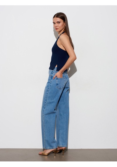 Dilvin 32726 Halter Yaka Top-k.lacivert