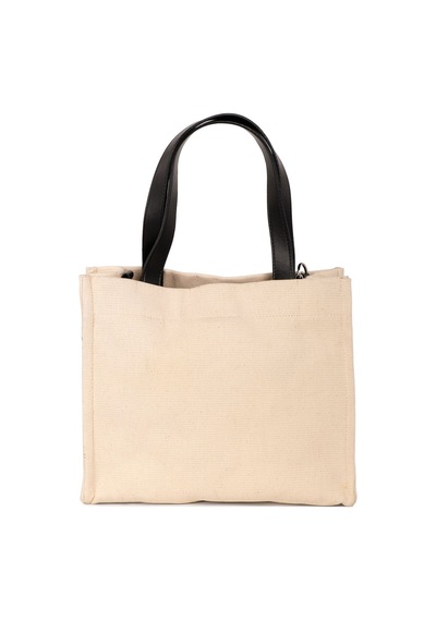 Bej The Icone Bag Paris İşlemeli Tote Kadın Kol Çantası Ve Omuz Çantası Orta Boy Bej