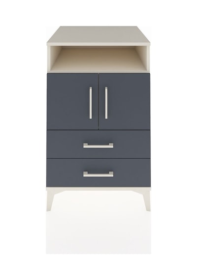 Kronos Komodin 2 Raflı 2 Çekmeceli 2 Kapaklı 60x59x96 Aytaşı-antrasit Aytası