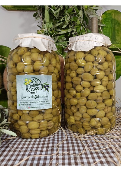 Aydın Yöresi Gemlik Cinsi Sofralık Tatlandırılmış Kırma Yeşil Zeytin 4 Kg
