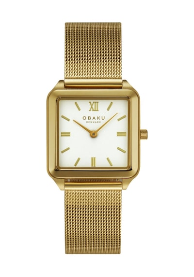 Obaku Denmark V309lxgwmg Quartz Hasır Altın Rengi Safir Cam 26 Mm Kadın Kol Saati Altın