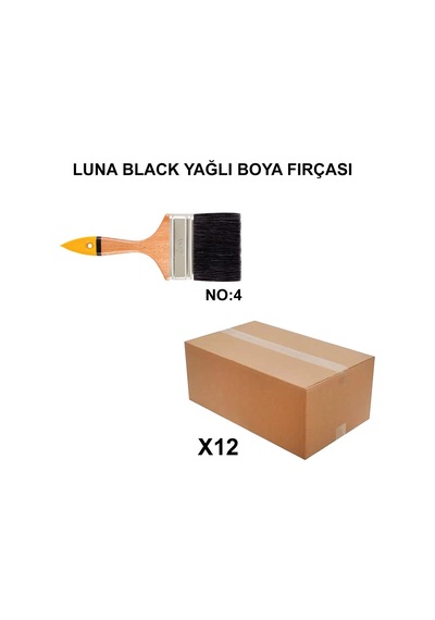 No 4 Yağlı Boya Fırçası, 12 Adet Toptan Set