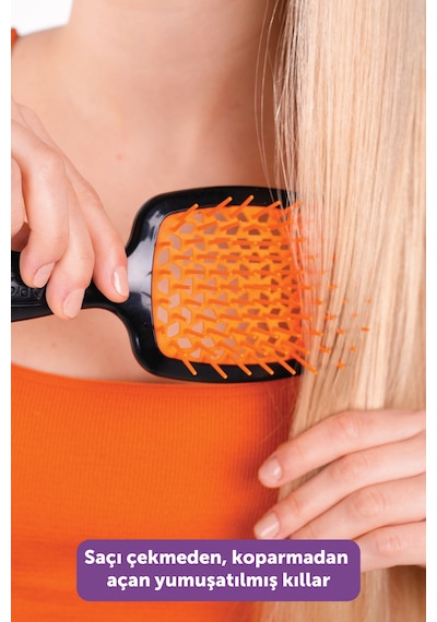 Beauty Pro Miracle Brush Saç Fırçası - Isıya Dayanıklı, Kaynak Saçlara Uygun, Saç Açma Ve Tarama Mor