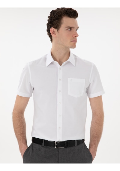 Pierre Cardin Erkek Beyaz Gömlek Kısa Kollu 50307003-vr013 Beyaz