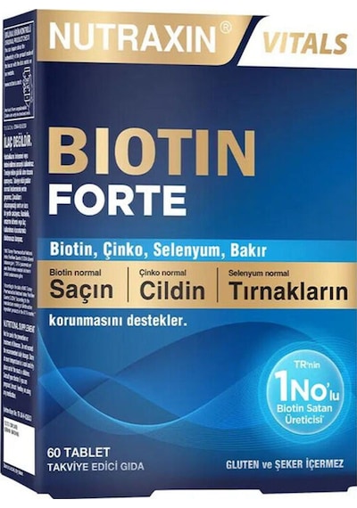 Biotin Forte 5.000 Mcg 60 Tbl 3 Lü Paket - Biyotin, Çinko, Selenyum, Bakır
