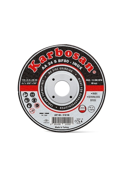 Karbosan Inox Metal Kesici Ince Taş 115 Mm Kesici 5li