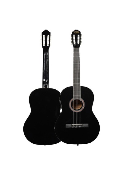 Midex Mgx-200bk-eq Ekolayzerli Profesyonel Elektro Klasik Gitar Seti Siyah 4/4 Üst Segment