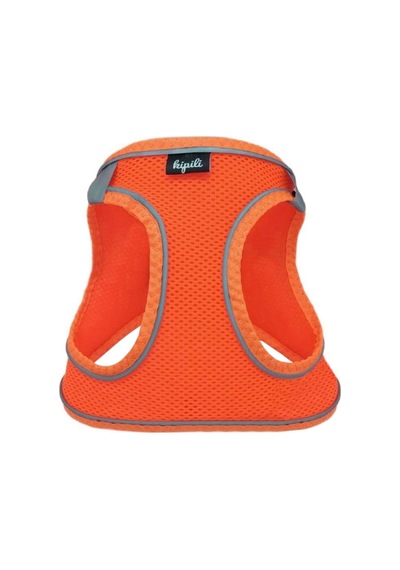 Üç Kilitli Sportif Kedi Köpek Göğüs Tasması 24-28 Cm Xx-small Turuncu