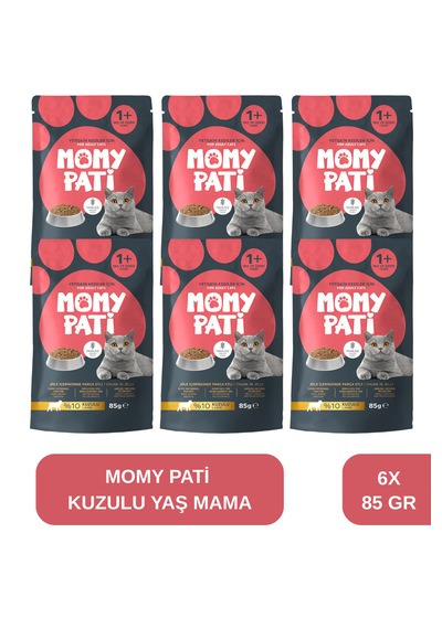 Kuzulu Yaş Kedi Maması 85 Gr X 6 Adet Yetişkin Kediler İçin