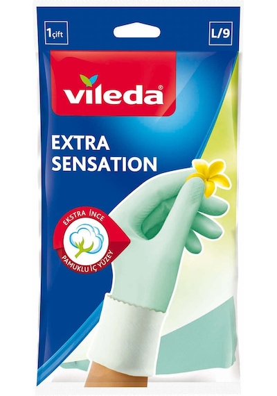 Vileda Extra Sensation Büyük Boy Bulaşık Eldiveni L