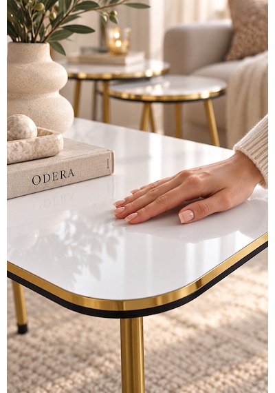 Odera Çift Gold Beyaz Mermer Desenli Orta Sehpa Ve Zigon Sehpa 4'lü Set Metal Ayaklı Modern İskandinav Salon Sehpası Diğer Odera Çift Gold Beyaz Mermer Desenli Orta Sehpa Ve Zigon Sehpa 4'lü Set Metal Ayaklı Modern İskandinav Salon Sehpası Diğer