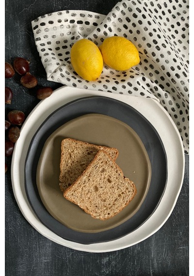 Natural Stone Handmade Tabak 18 Cm Haki Yeşil - 242536377 Haki Yeşil