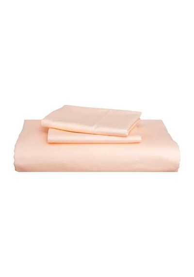 Flora %100 Pamuk Pudra Pembe Lastikli Çarşaf & Yastık Takımı 3 Parça - 1479 Renkli
