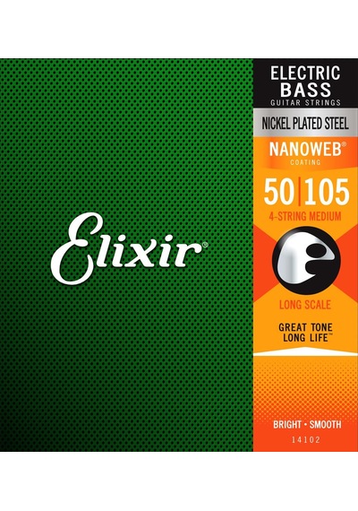 Elixir 14102 Nanoweb Heavy 4 Telli Bas Gitar Teli 50-105
