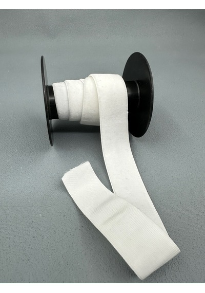 3 Cm Likralı Esnek Kadife-5 Metre-beyaz