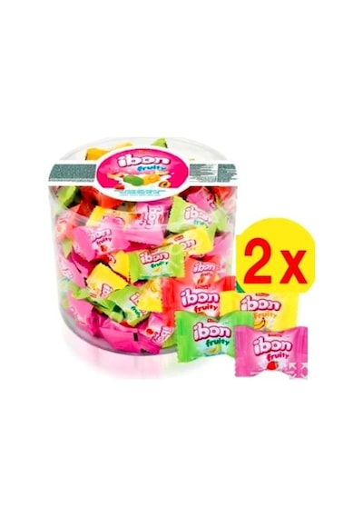 Elvan Ibon Meyve Aromalı Sütlü Dolgulu Şekerleme 2 x 1 KG