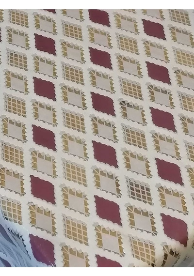 İthal Pvc Muşamba - Desenli Silinebilir Masa Örtüsü 11lace001 Renkli