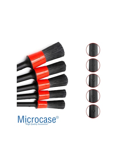 Microcase 5+1 Oto İç ve Dış Temizlik Bakım Fırça Seti - AL3010