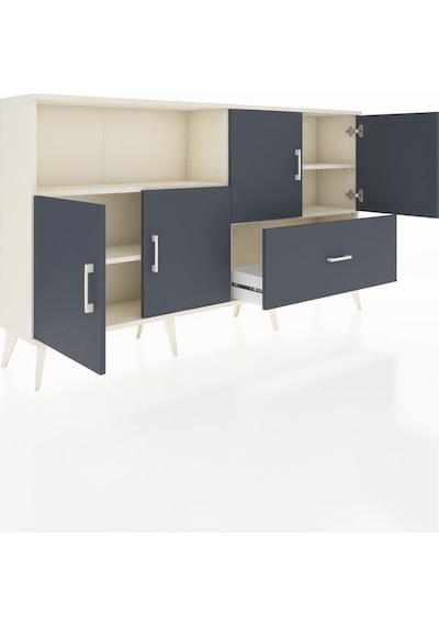 Arges Konsol 4 Raflı Tek Çekmeceli 4 Kapaklı 176x30x99 Aytaşı-ant Aytaşı-antrasit Arges Konsol 4 Raflı Tek Çekmeceli 4 Kapaklı 176x30x99 Aytaşı-ant Aytaşı-antrasit
