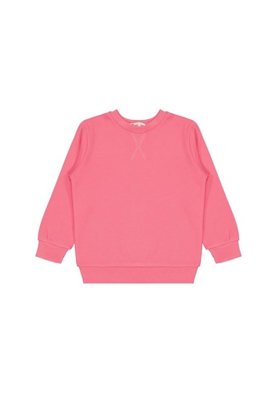 Civil Girls Düz 2-5 Yaş Sweatshirt Koyu Pembe