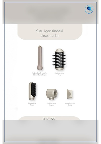 Saç Kurutma Makinesi 5in1 Air Brush 1300w Şekillendirici Seramik
