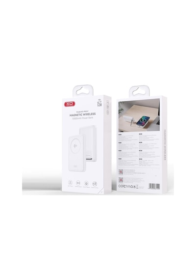 Xo Pr247 10000mah Qi2 Sertifikalı Magsafe Powerbank 30w Pd Usb-c Çıkışlı Standlı Kablosuz Şarj Beyaz