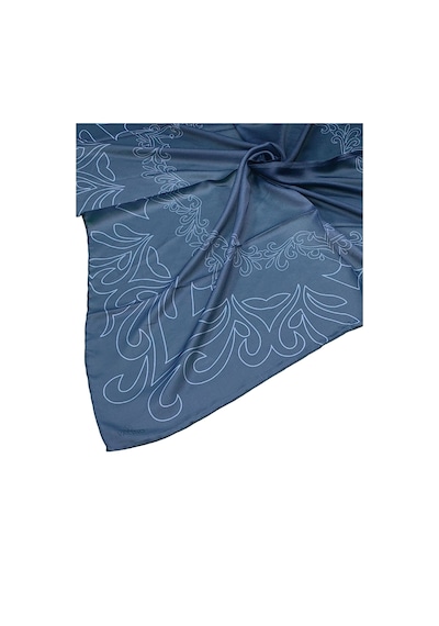 Mim Eşarp Valino Degrade Desenli Şifon Eşarp 90x90 Cm Lacivert