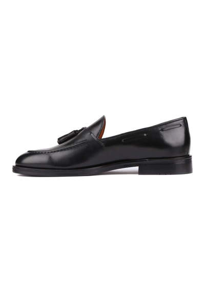 Shoetyle - Siyah Deri Püsküllü Erkek Klasik Ayakkabı 250-7951-834-siyah