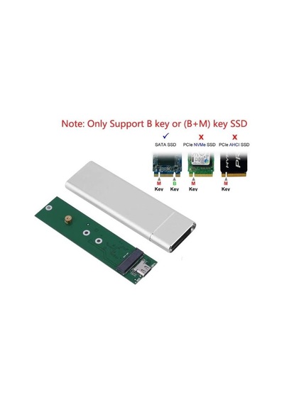 M.2 Sata Ssd Ngff To Type C Usb 3.0 B-key Mini Çevirici Adaptör Harici Harddisk Kutusu