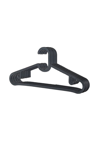 6 Lı Plastik Elbise Askısı Seti Siyah Plastik 40 X 30 Siyah Tr Diğer