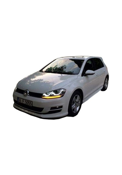 Volkswagen Golf Uyumlu 7 2012-2019 Aerodinamik Yan Marşpiyel Seti Plastik Kırmızı Boyalı