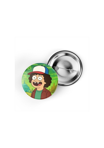 Dustin Henderson - 44 Mm İğneli Çanta Rozeti - 5 Adet Diğer