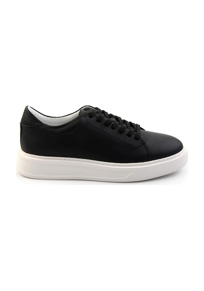 Bambi Siyah Leather Erkek Sneaker E01589521603 Siyah