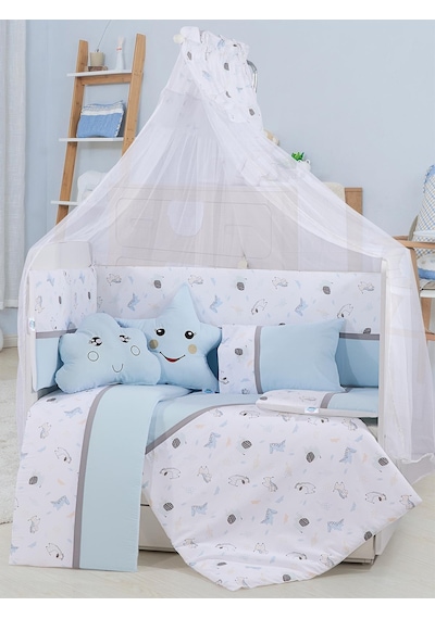 Aras Bebe Safari Uyku Seti 60 120 - Mavi