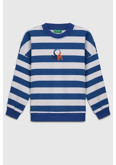 United Colors Of Benetton Erkek Çocuk Sweat Bntb23297 Mavi Çizgili Mavi Çizgili